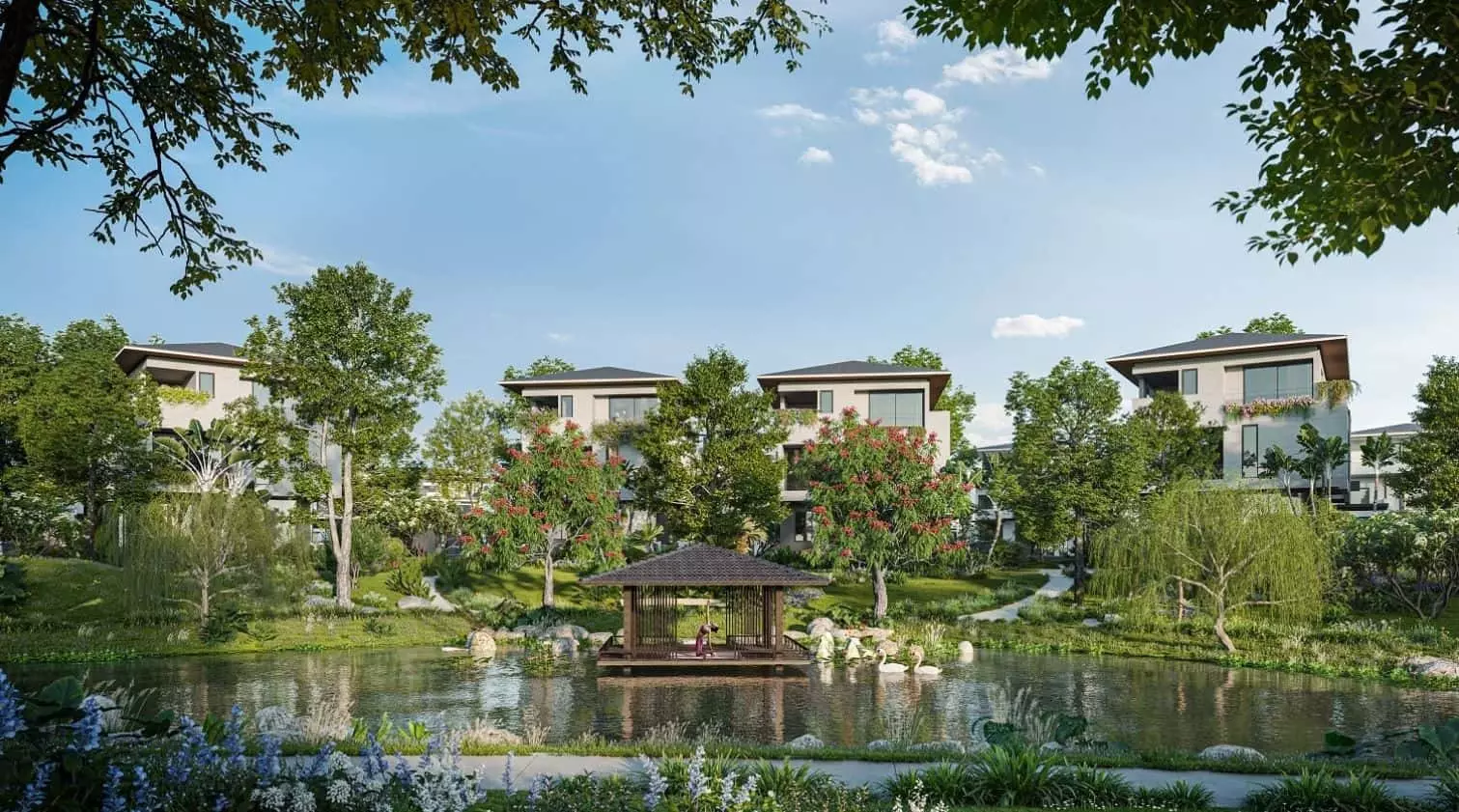 Biệt thự Song lập dự án Alluvia City Xuân Cầu 9 Sống hòa mình vào thiên nhiên tại Alluvia City