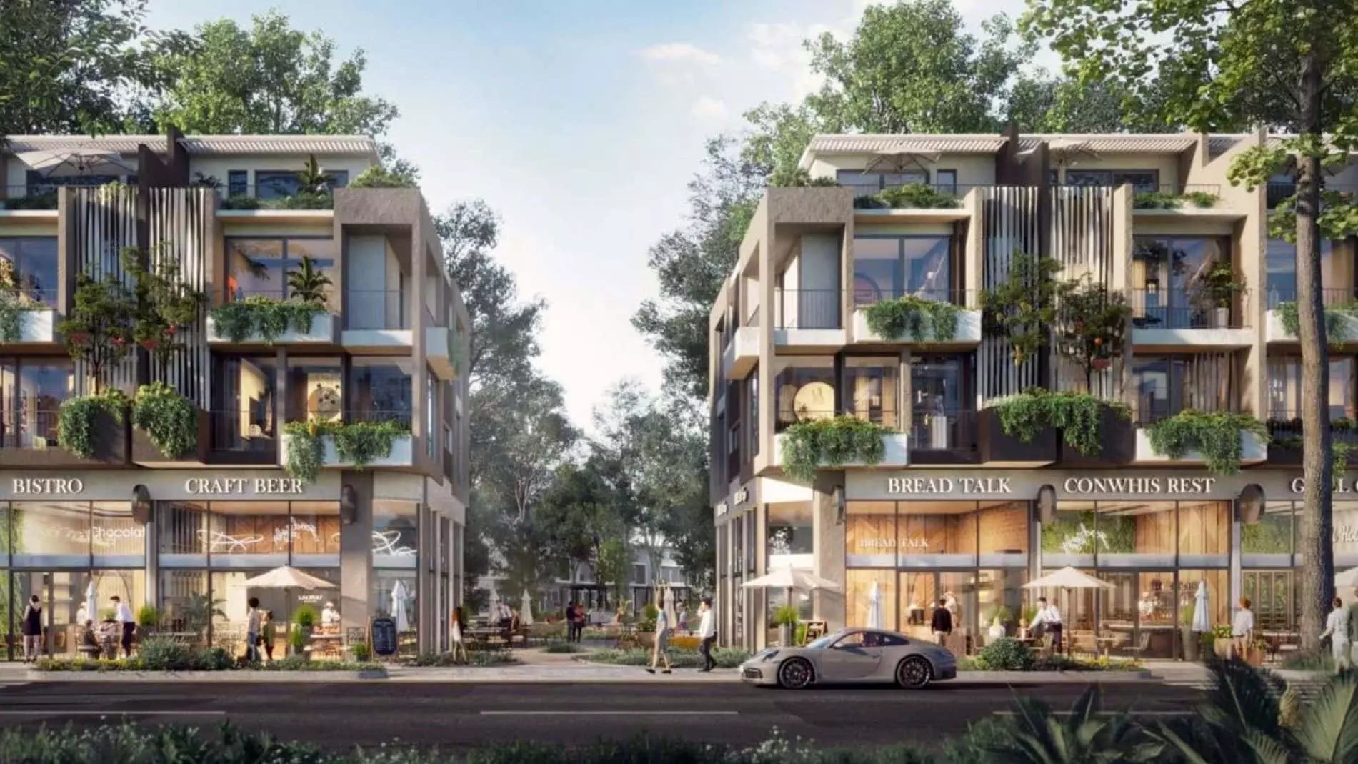Shophouse dự án Alluvia City Xuân Cầu 9 Shophouse căn góc xẻ khe dự án Alluvia City