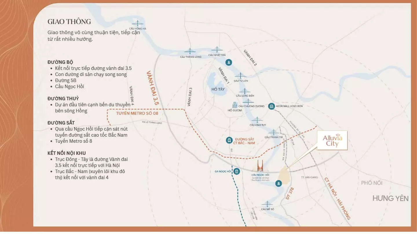 Vị Trí Dự Án Alluvia City Xuân Cầu - Văn Giang - Hưng Yên 1 Vị trí dự án Alluvia City cực đắc địa khi nằm bên cạnh Sông Hồng