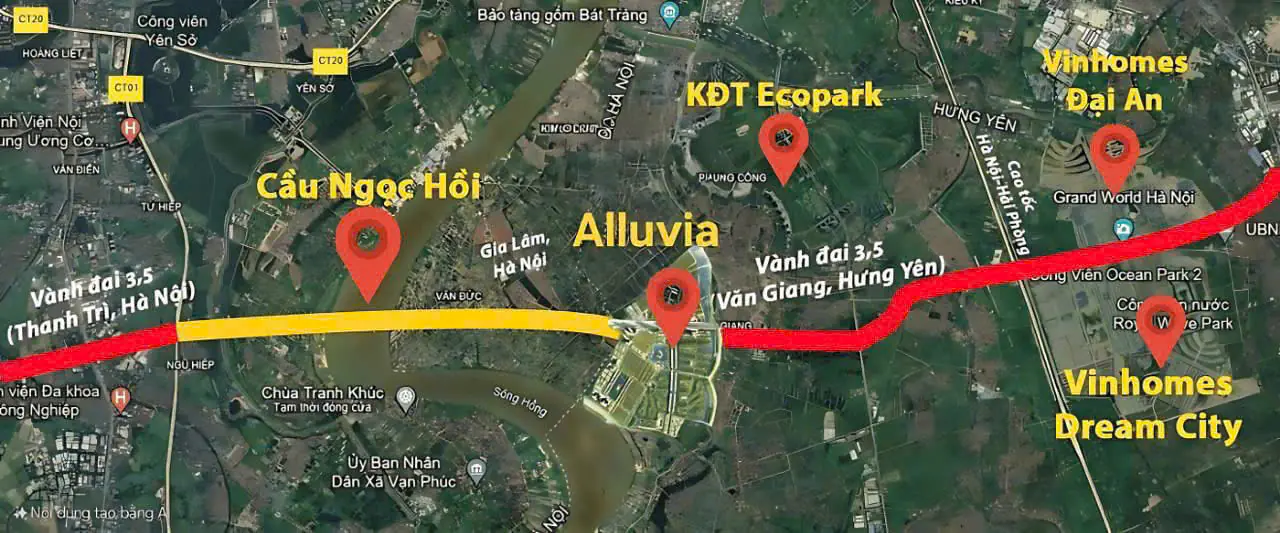 Cầu Ngọc Hồi sẽ khởi công vào 19/8/2025 nối vành đai 3.5 kết nối dự án Alluvia City với Thủ đô Hà Nội