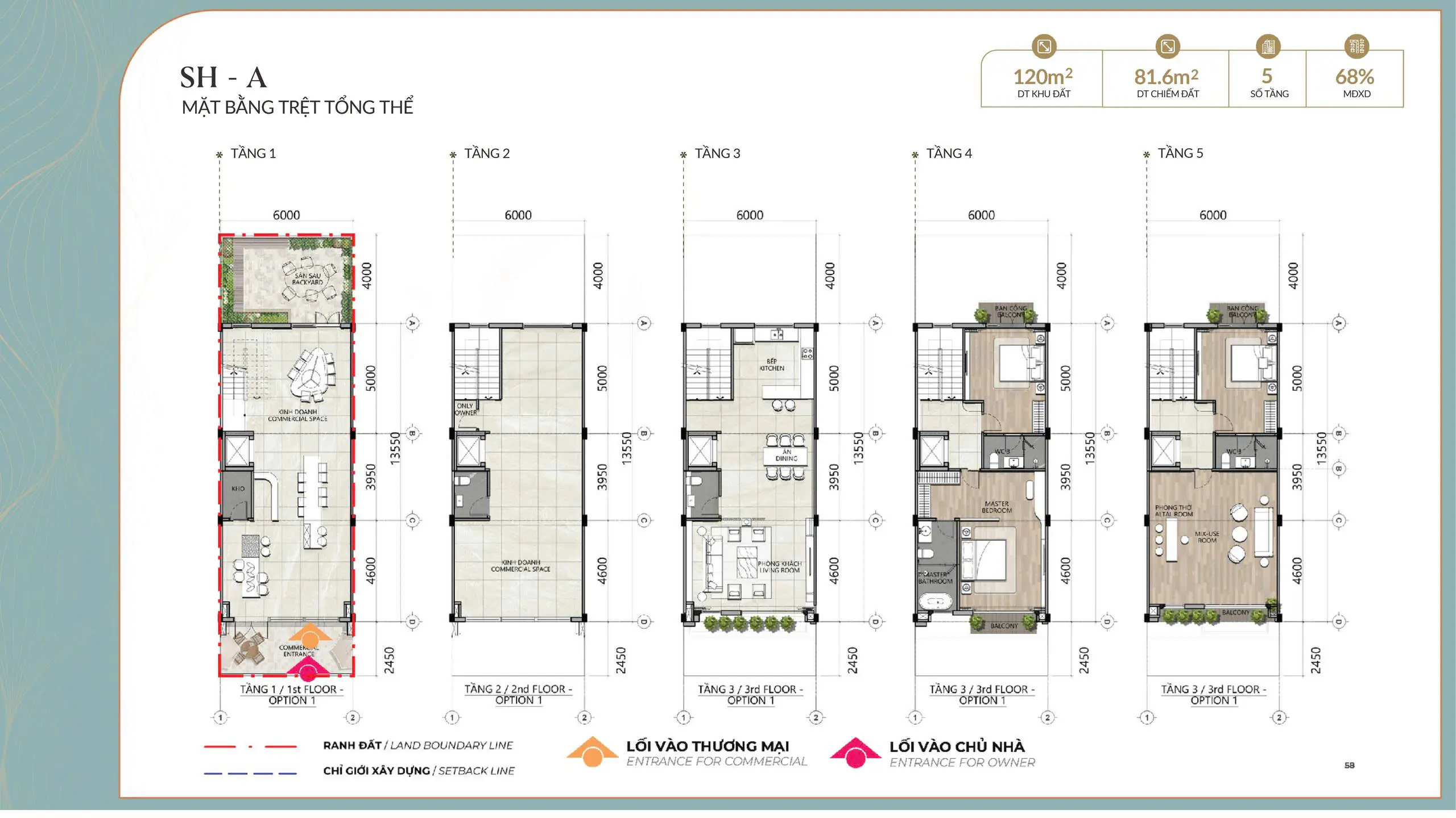 Shophouse dự án Alluvia City Xuân Cầu 8 SHOPHOUSE THƯƠNG MẠI TRỤC CHÍNH