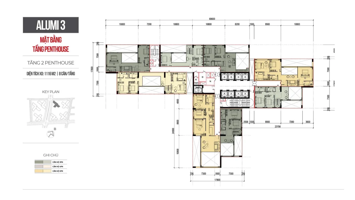 Mặt bằng tầng penthouse