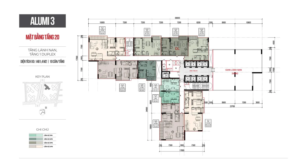 Mặt bằng tầng 20